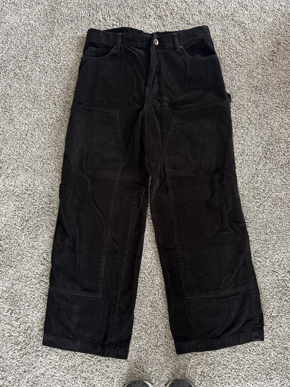 No Boundaries Black Wide-Leg Corduroy Pants